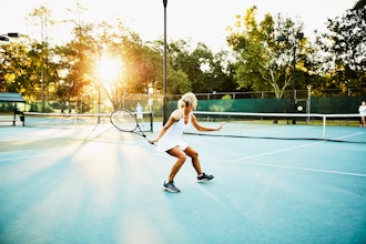 Kvinde Spiller Tennis